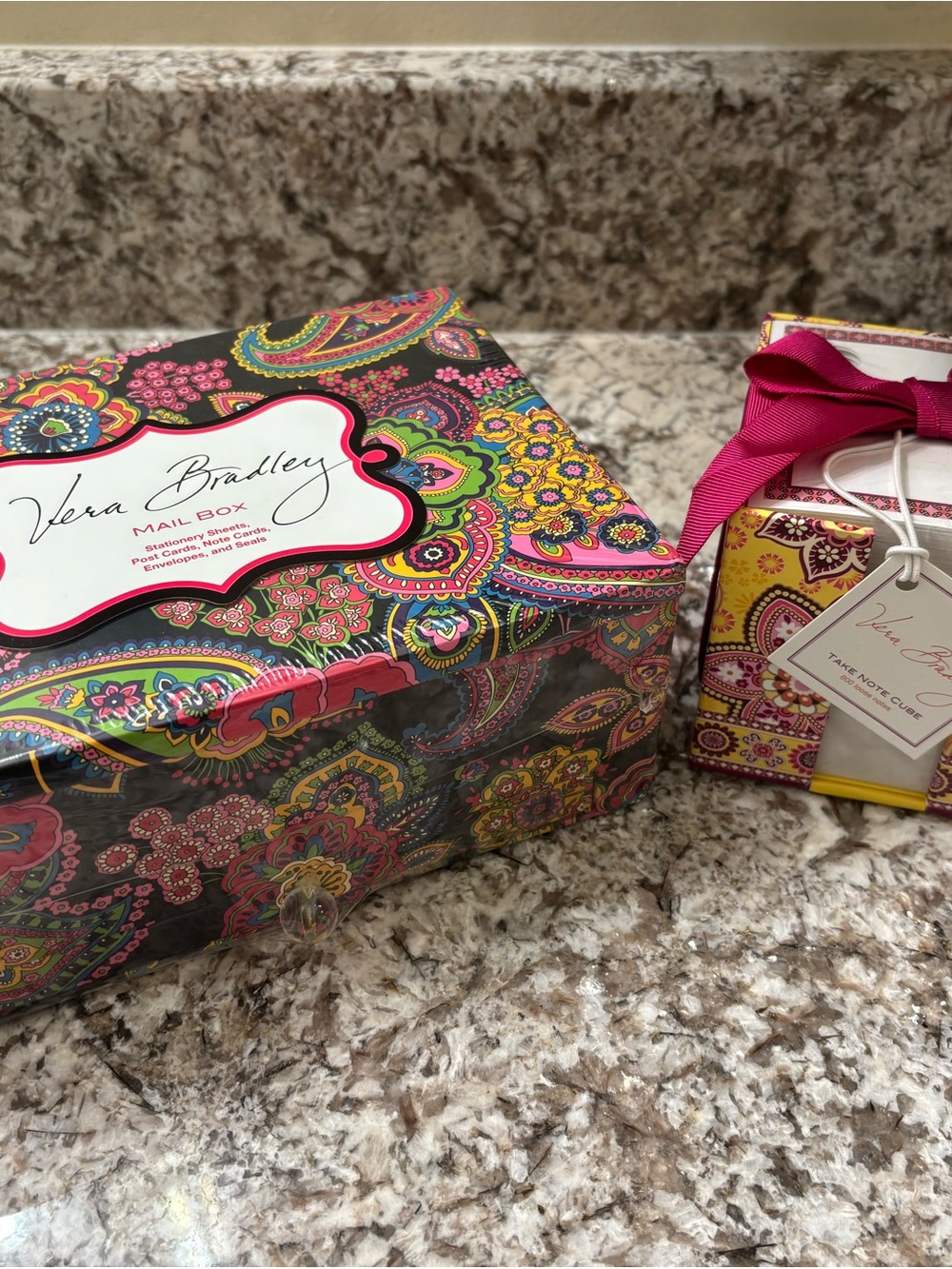 Vera Bradley Stationary & Note Cube